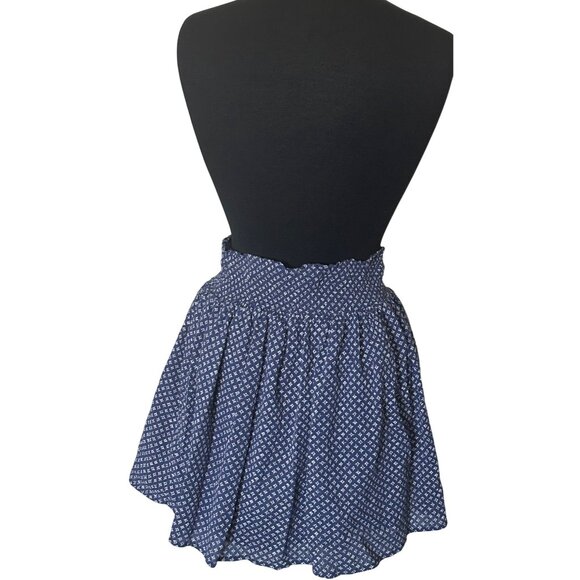 Old Navy Mini Stretch Flare Pull-on Skirt Geometric Print Cotton Junior Size M - Picture 3 of 11